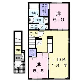 モデルノ ポテーレⅠ【2階】の間取り