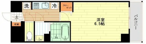 CITY LUX NAMBA SOUTH【10階】の間取り