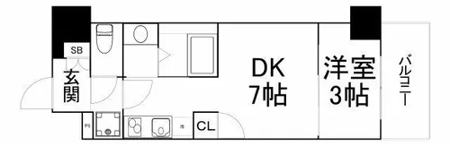 ArtizA京橋WEST【3階】の間取り
