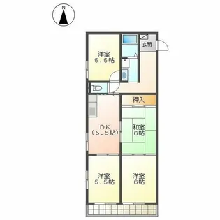 大和マンション【205号室】の間取り