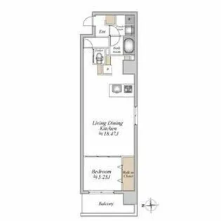 GLAM STELLA松屋町【3階】の間取り