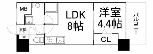 アーバネックス真田山【14階】の間取り