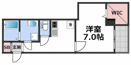 クイーンライフ東今里【6階】の間取り