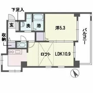 ウィングコートG館【8階】の間取り