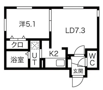 upper village南円山【2階】の間取り