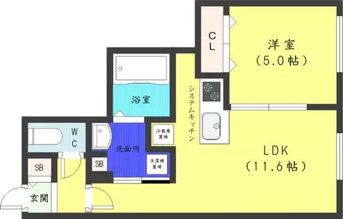 ブランシャールTs COURT発寒【4階】の間取り