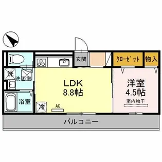 ウィステリア フィレール【103号室】の間取り
