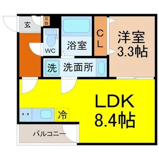 KATZE志賀本通【3階】の間取り