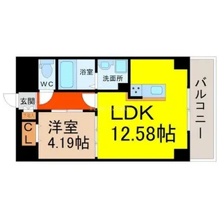 GRANDUKE新栄【9階】の間取り