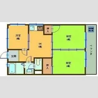 大栄マンション【101号室】の間取り