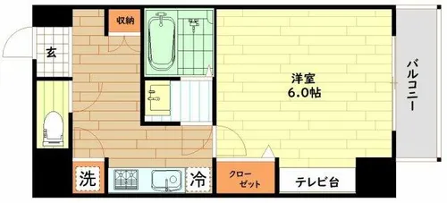 レジュールアッシュ梅田アクシア【14階】の間取り