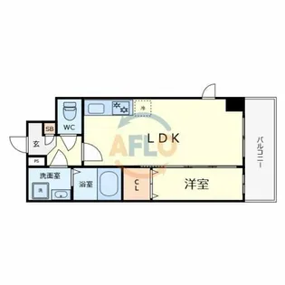 テラ北田辺【7階】の間取り