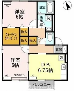 ヴィラージュルピナ C棟【2階】の間取り