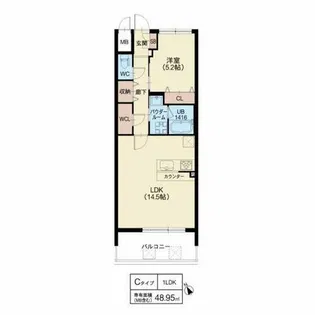 スプランディッド福島WEST【7階】の間取り