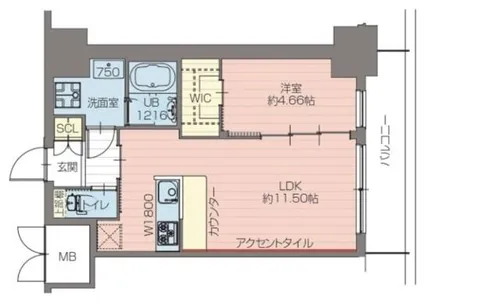 プレジオ恵美須【2階】の間取り