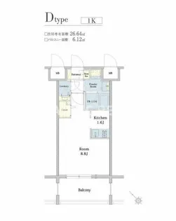エンクレスト博多駅南SHARE【14階】の間取り
