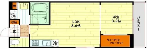 アーバネックス大阪城北【8階】の間取り