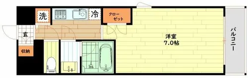 クレビオス梅田北【6階】の間取り