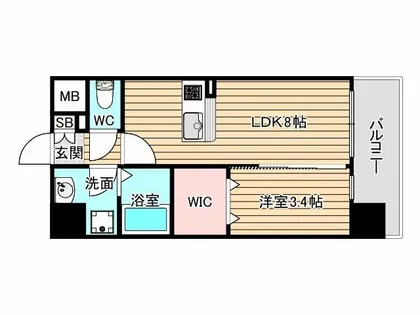 アートレジデンス吉野【3階】の間取り