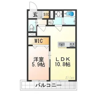 ForestMaison京都北山 WEST【1階】の間取り