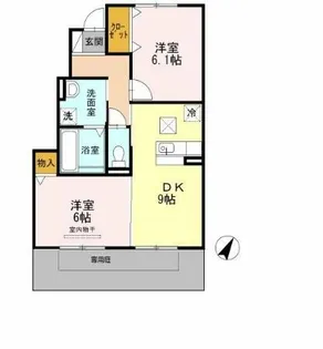 ベリー・アニマーレ【102号室】の間取り