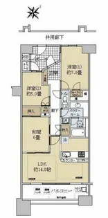 大阪府高石市綾園2丁目【マンション】の間取り