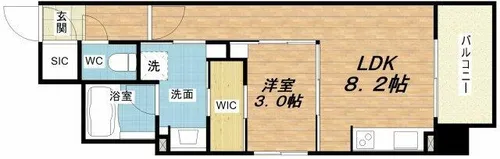S-RESIDENCE天満橋ar【2階】の間取り
