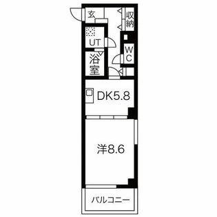 音羽壱番館金山【8階】の間取り
