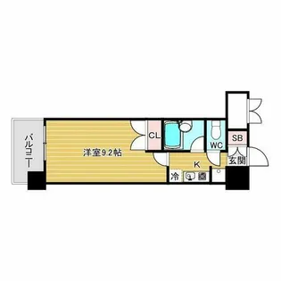 パークフラッツ江坂【2階】の間取り