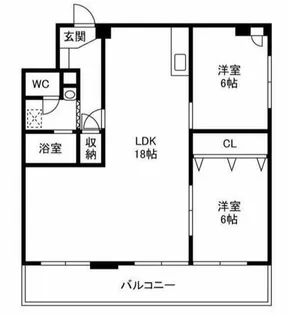 覚王ハイツ【10階】の間取り