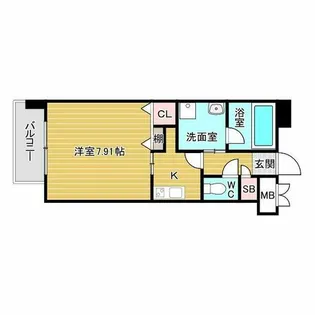 グランシス江坂【9階】の間取り