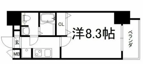 アドバンス大阪城エストレージャ【9階】の間取り