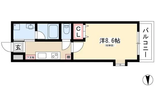 イースタンヒルズ本郷駅前【8階】の間取り