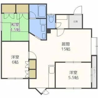 メゾン慶新エイト【1号室】の間取り