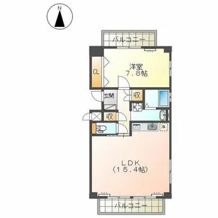 リバーサイド庄内【3階】の間取り