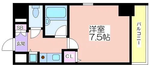 CityLifeクラウンハイム長堀通【3階】の間取り