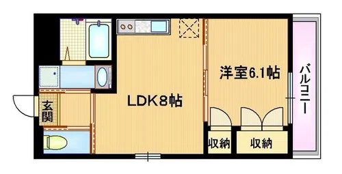 エスライズ都島【8階】の間取り