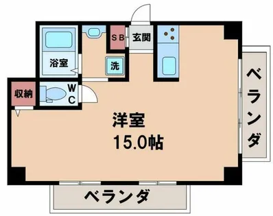 メロディハイム阿倍野【4階】の間取り
