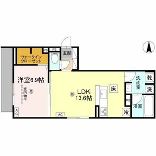 スペチアーレ鷹合【1階】の間取り