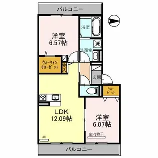 Sinfaria YUZATO C棟【2階】の間取り