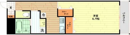 メゾン田中ー野田【5階】の間取り