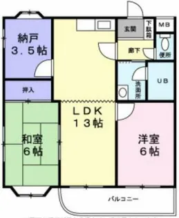 ラポール百舌鳥【1階】の間取り
