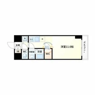 SERENiTE江坂四番館【4階】の間取り