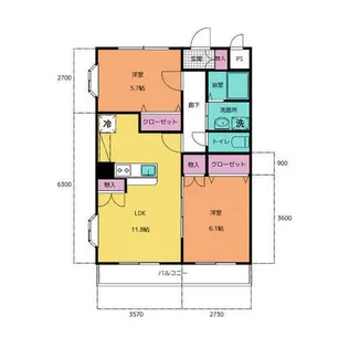 シリウスハイム【305号室】の間取り