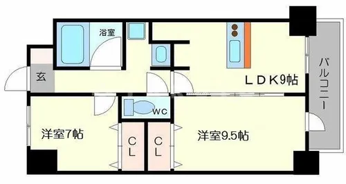 BGC難波タワー【12階】の間取り