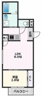 リアコート吹田山田【1階】の間取り