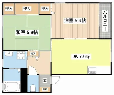 シャルマン ドミール【B102号室】の間取り