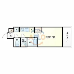 プレサンス新深江ディレット【7階】の間取り