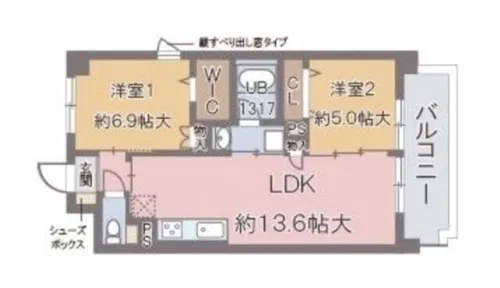 ベルクール公園南【4階】の間取り