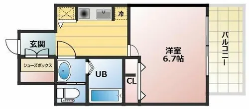 エスライズ東本町【3階】の間取り